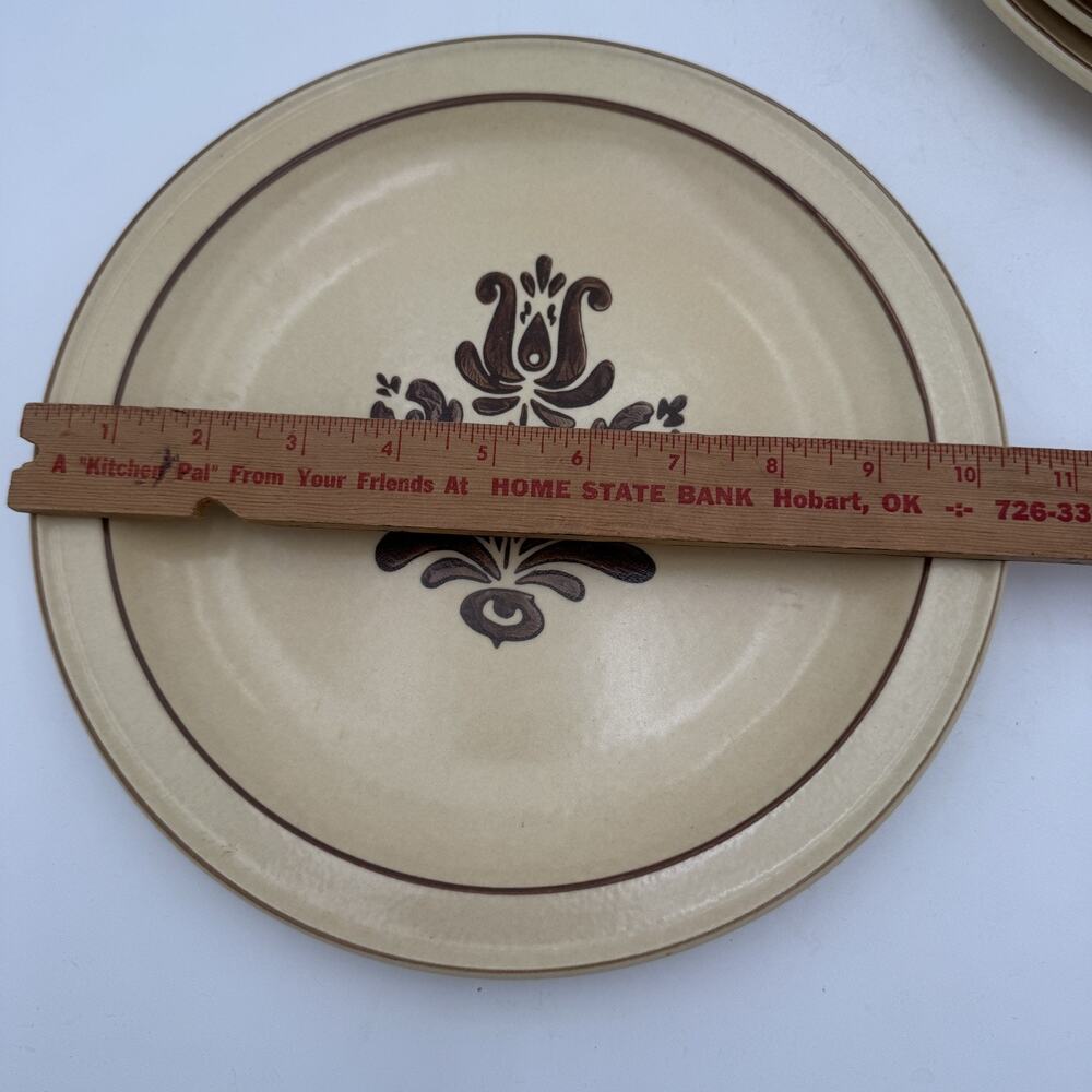 Set/2 Vintage Dinner Plates in Village Pattern Dinnerware by Pfaltzgraff